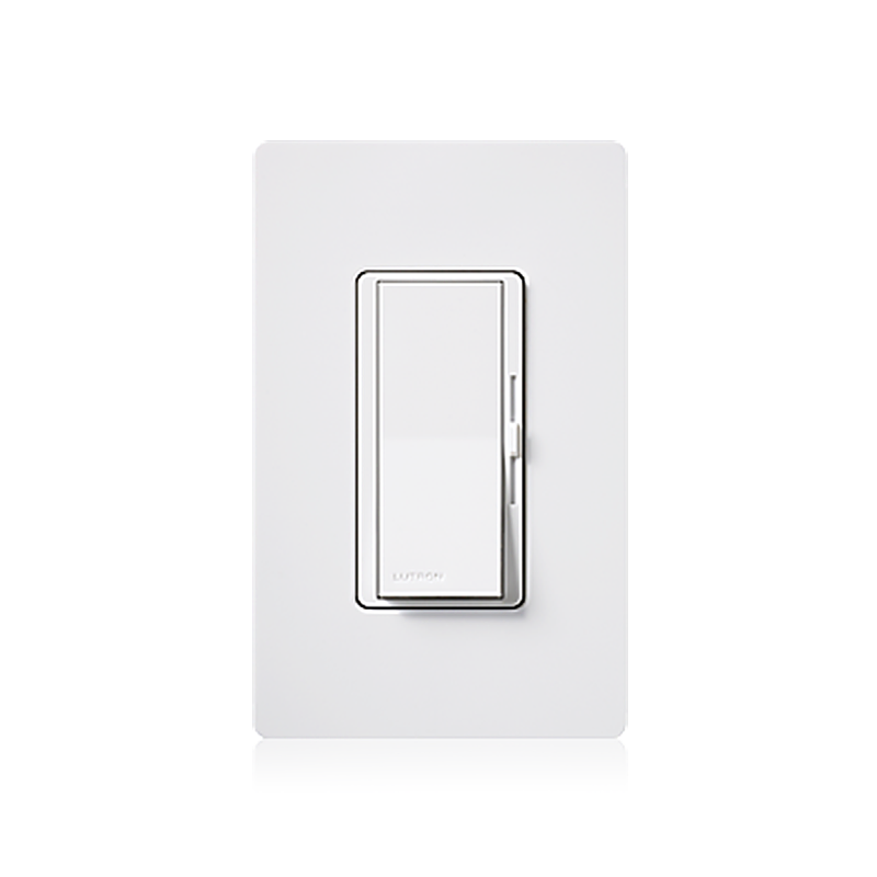 Lutron Diva DVSTV-WH 0-10V Dimmer Switch Single-Pole/ 3-Way 120-277V White (50mA Max)