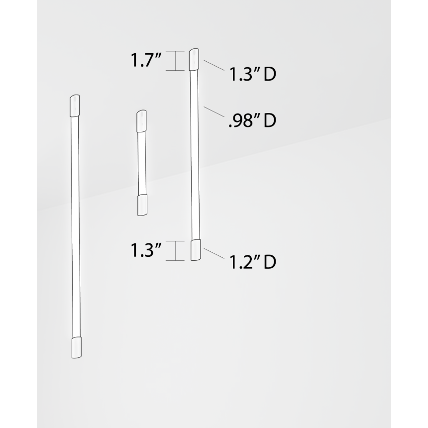 Alcon 12103-VS-S, surface linear ceiling light shown in silver finish and with a flexible tubular lens.