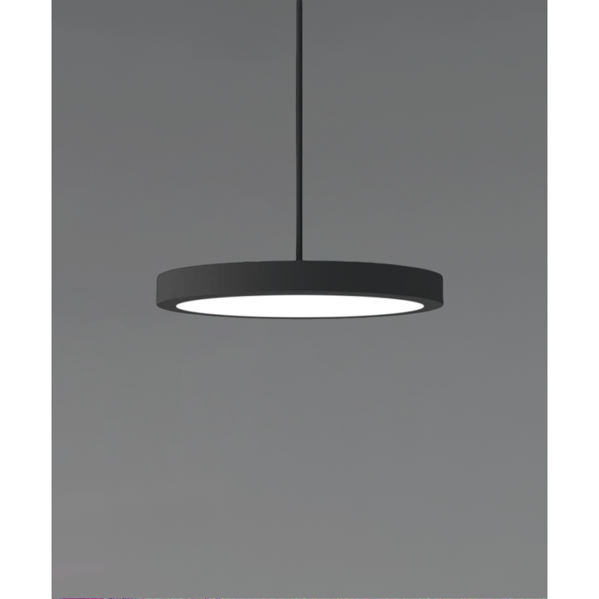 12182-7 LED disk light shown in a black finish and with a 7-inch diameter flush lens.