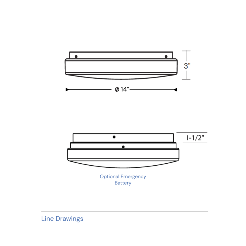 14-Inch Round Drum Cloud LED Light