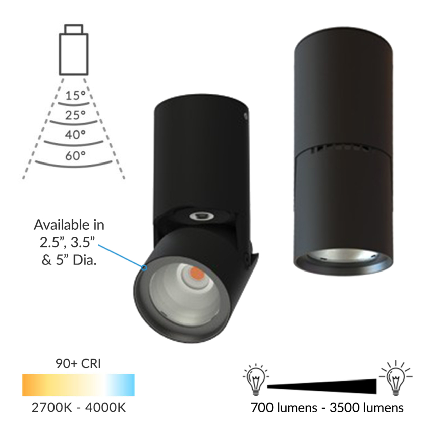 Alcon 13101-M Adjustable Cylinder Monopoint LED Spotlight