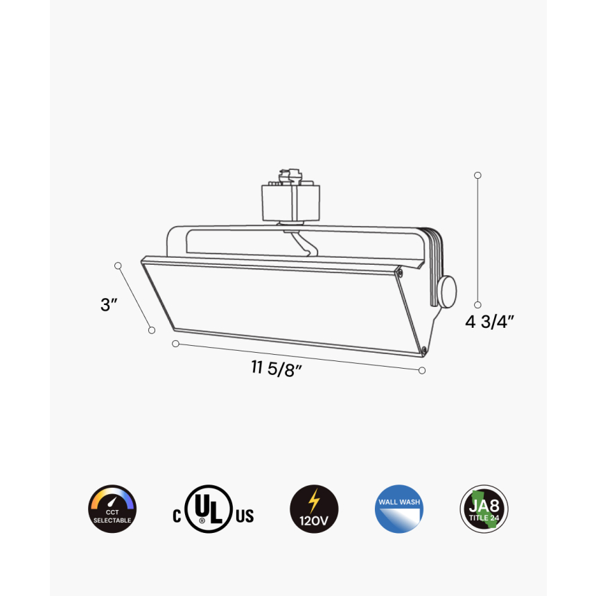 12-Inch Adjustable Swivel LED Wall Wash Monopoint Light