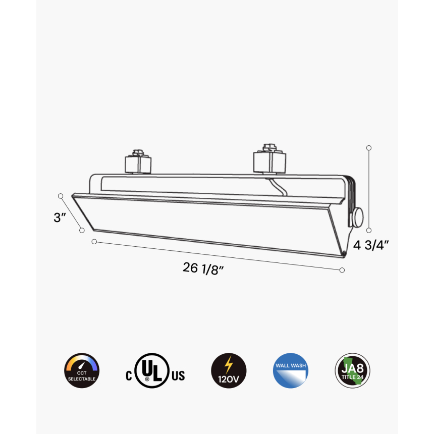 26-Inch Architectural LED Wall Wash Track Light