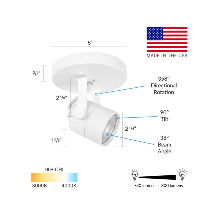 Alcon 13302-M Kinski Architectural LED Monopoint