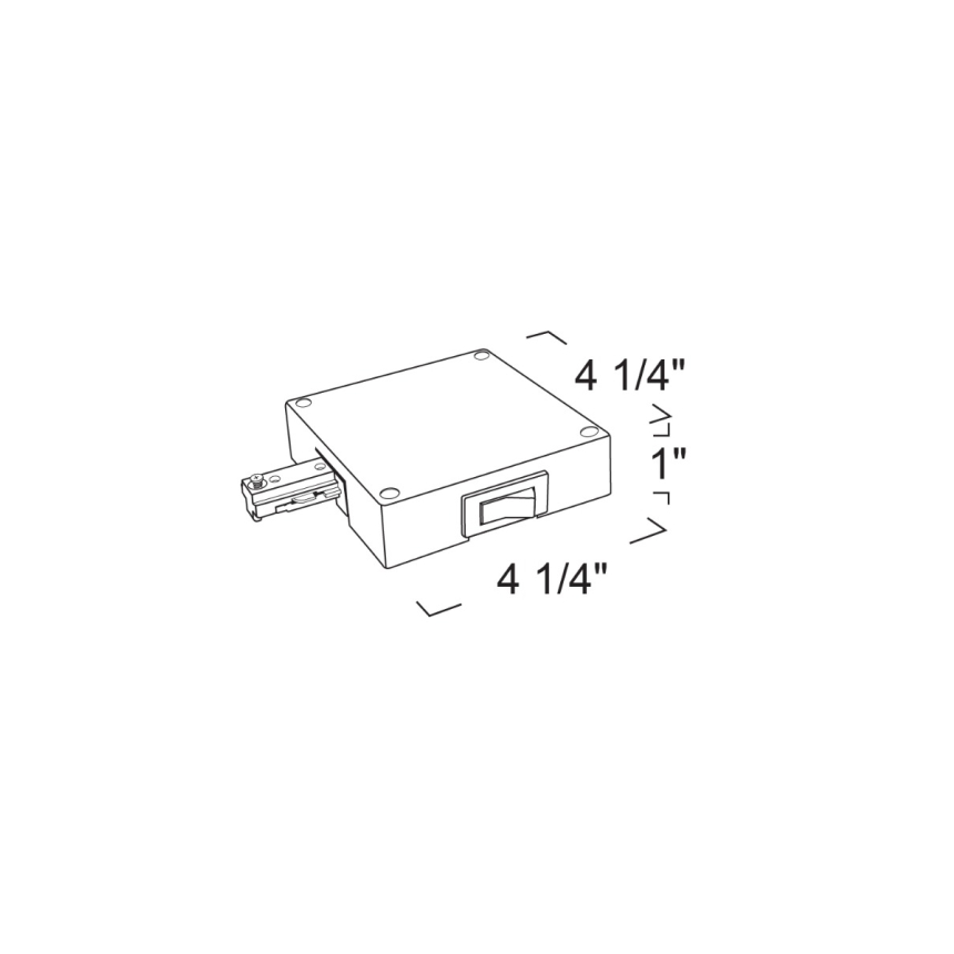 H-Type One-Circuit Track Lighting Limiter Live End Feed