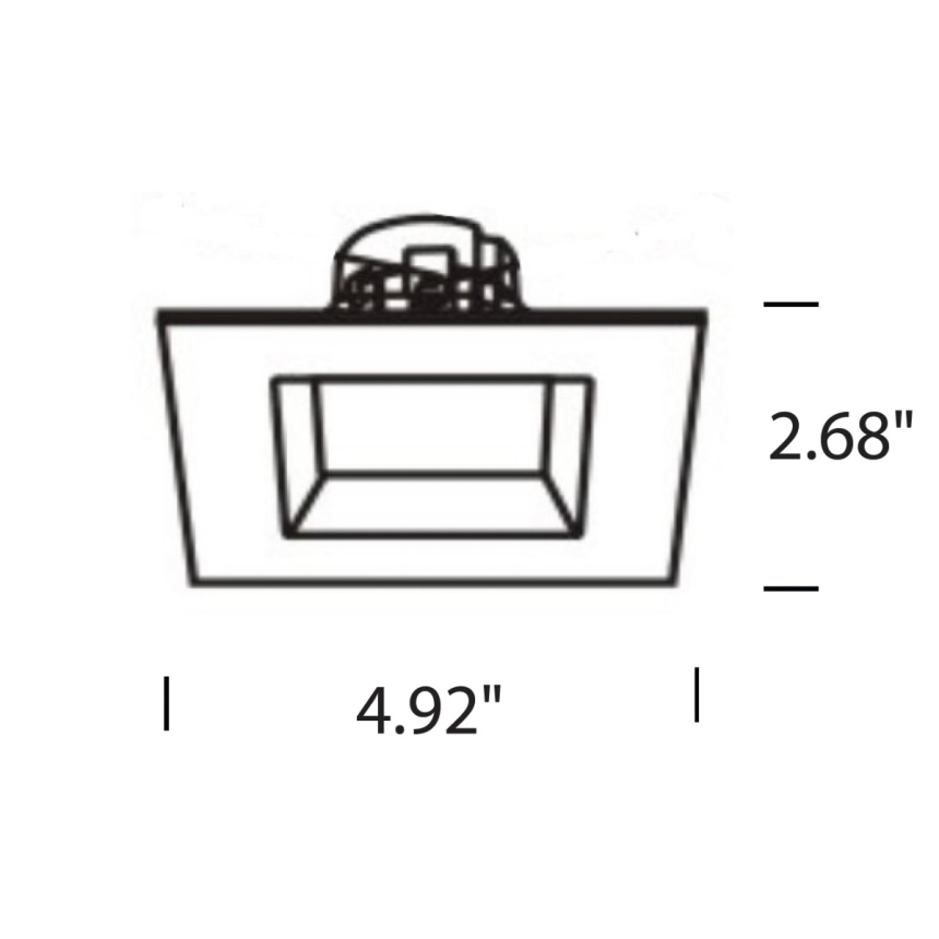 4-Inch Color Temperature Switch Baffled Square LED Can Light