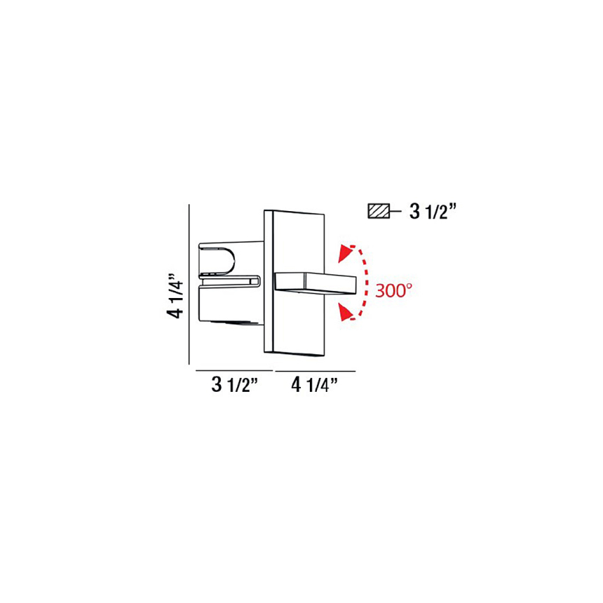 Alcon 14055 LED Outdoor Rotatable Recessed Step Light