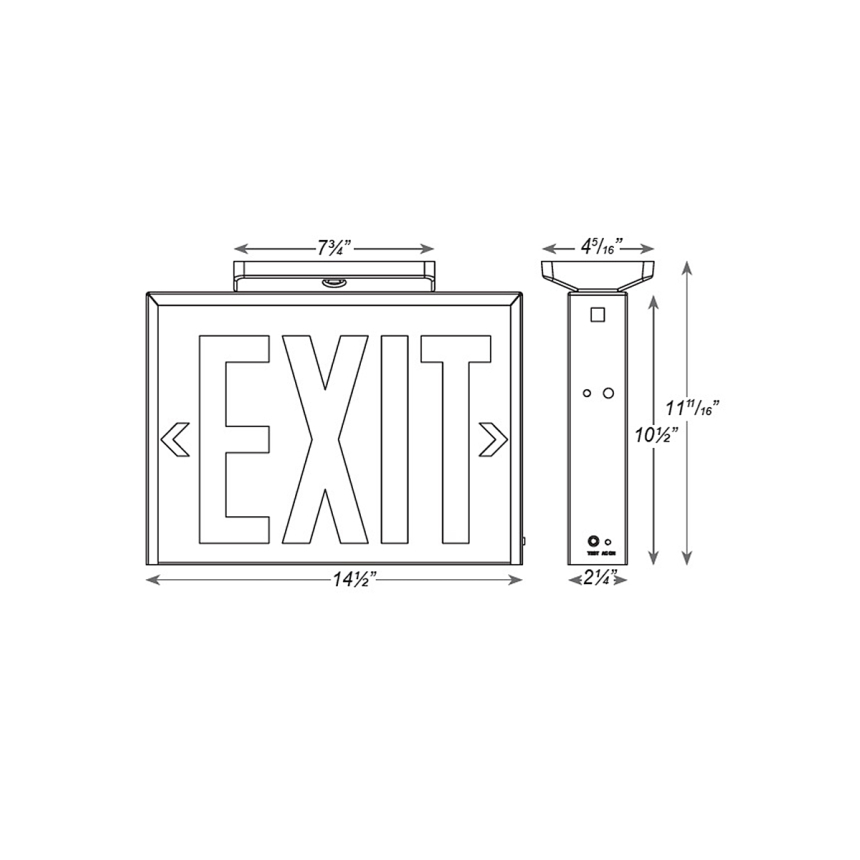 Alcon 16122 New York City Compliant Steel LED Exit Sign