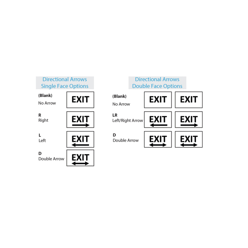 Alcon 16126 Chicago Approved Edgelit Aluminum Recessed LED Exit Sign