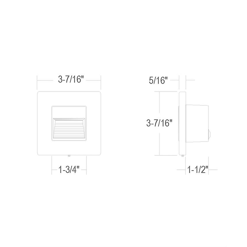 Alcon Lighting 9054 Ara LED Architectural Square Baffle Louver Recessed Pathway/Step Light