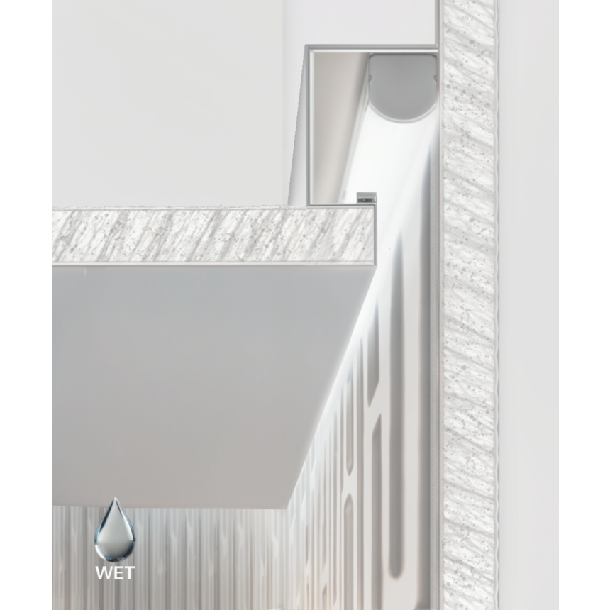 Alcon 12109-WT architectural linear wall grazer LED light shown in a silver finish.