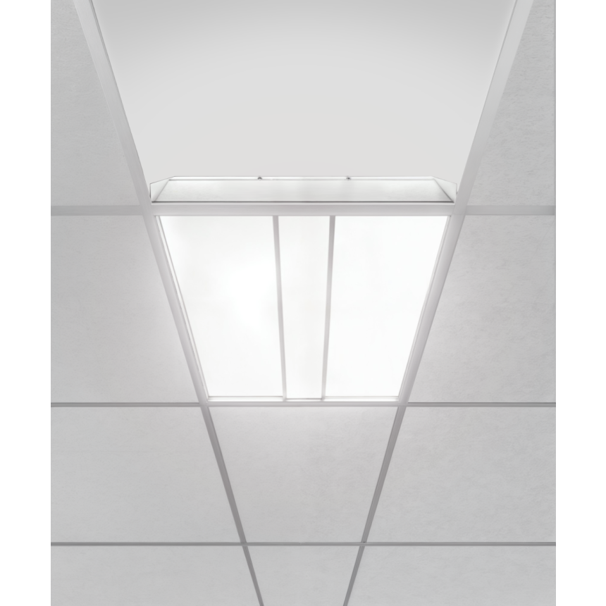 Alcon Lighting 14128-R LED 
recessed troffer panel light with a white finish.