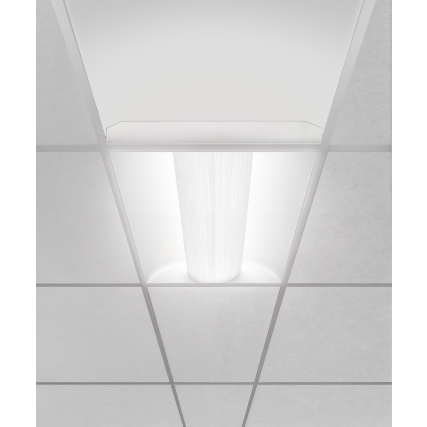 Alcon Lighting 24000-R LED 
recessed troffer panel light with a white finish.