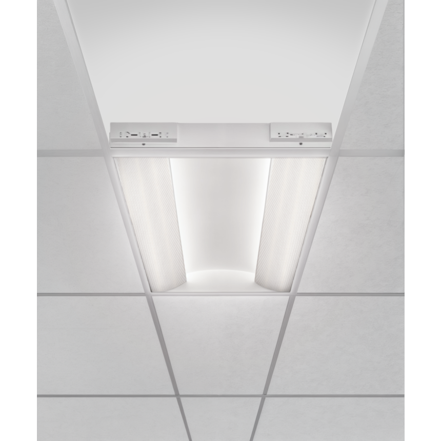 Alcon Lighting 7018-R LED recessed troffer panel light with a white finish.