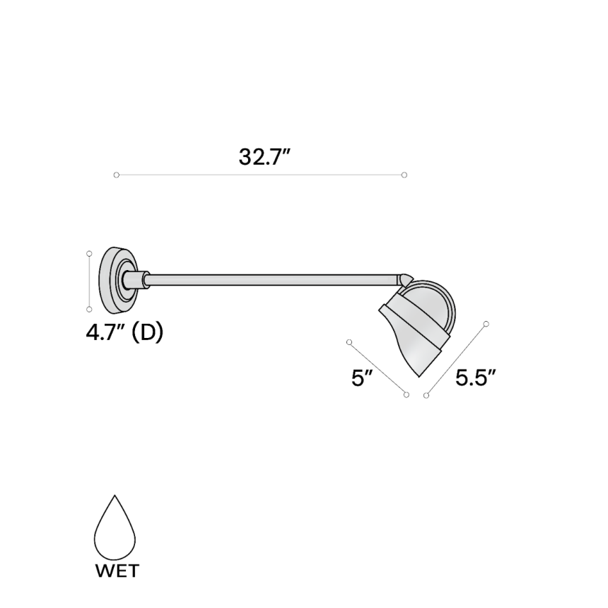 Exterior Commercial LED Sign Light 31032 shown in options of Aged Bronze, Black, or White finishes.