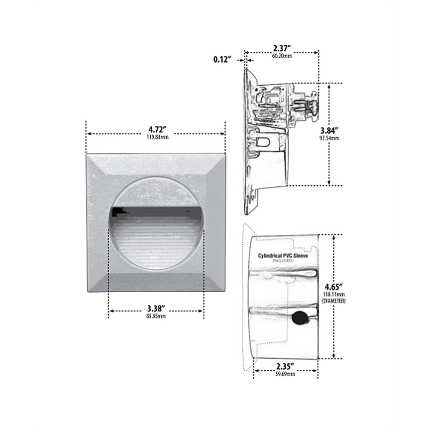 Alcon Lighting 9610 Aqua Architectural LED Low Voltage Step Light Fixture