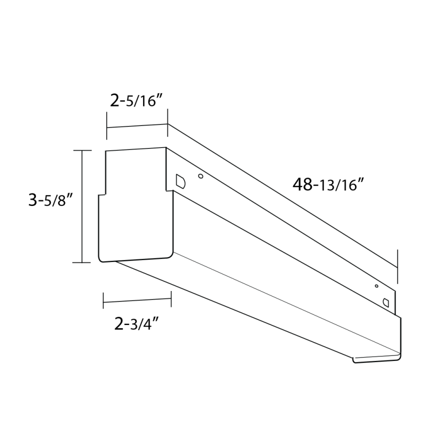 Alcon Lighting 11243-4 Block Architectural LED 4 Foot Linear Surface Mount Direct Light Strip