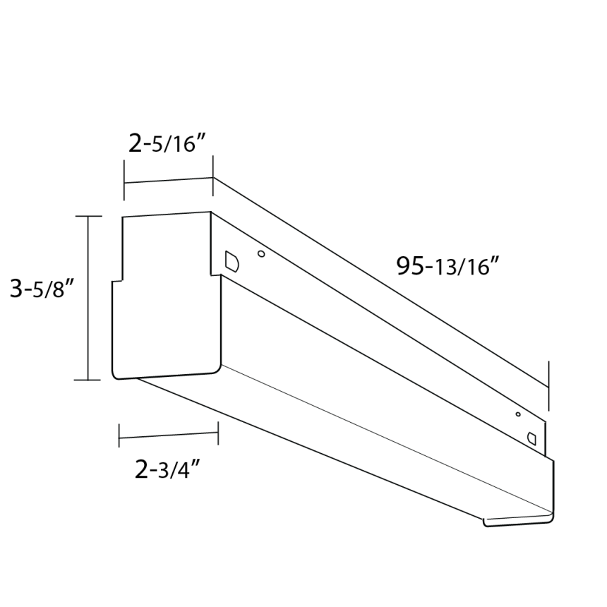 Alcon Lighting 11243-8 Block Architectural LED 8 Foot Linear Surface Mount Direct Light Strip