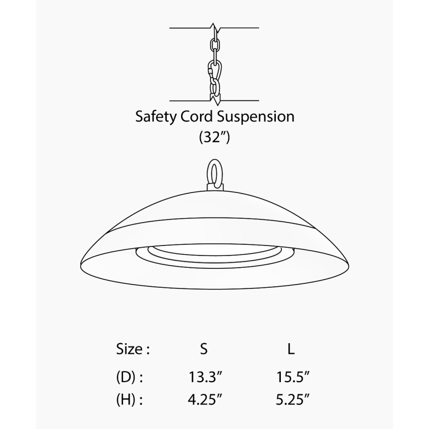 Alcon 11177-P, suspended commercial pendant light shown in white finish and with a flush trim-less lens.