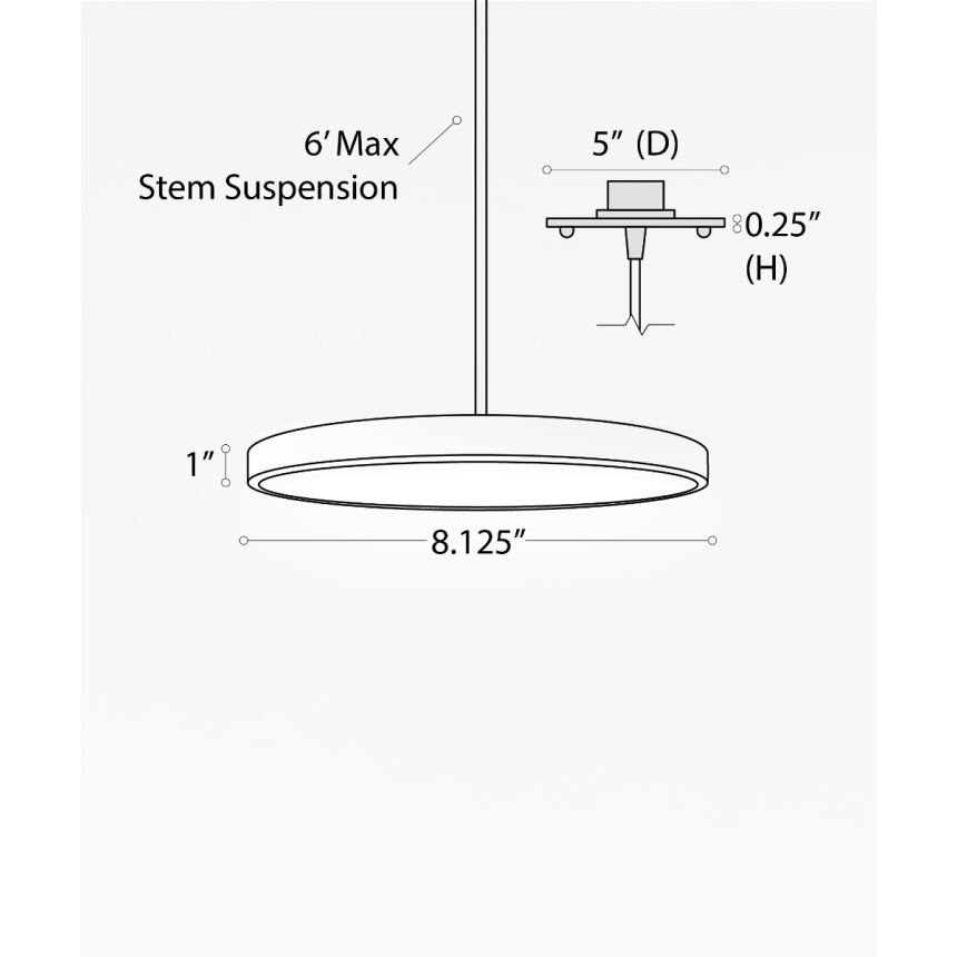 12182-7 LED disk light shown in a black finish and with a 7-inch diameter flush lens.