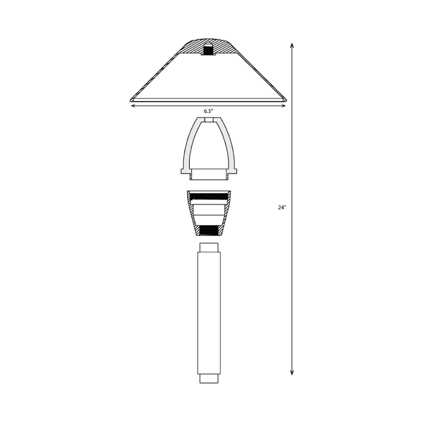 Cast Brass LED Landscape Path Light