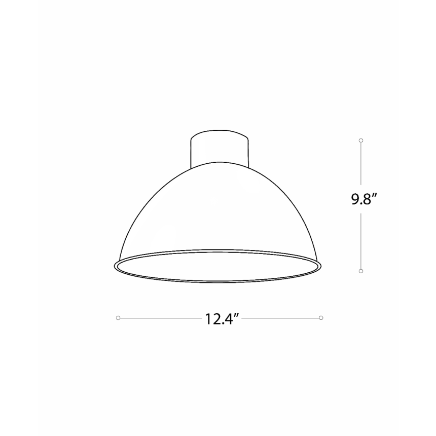 12-Inch Wattage-Selectable LED Half-Moon Dome Ceiling Light