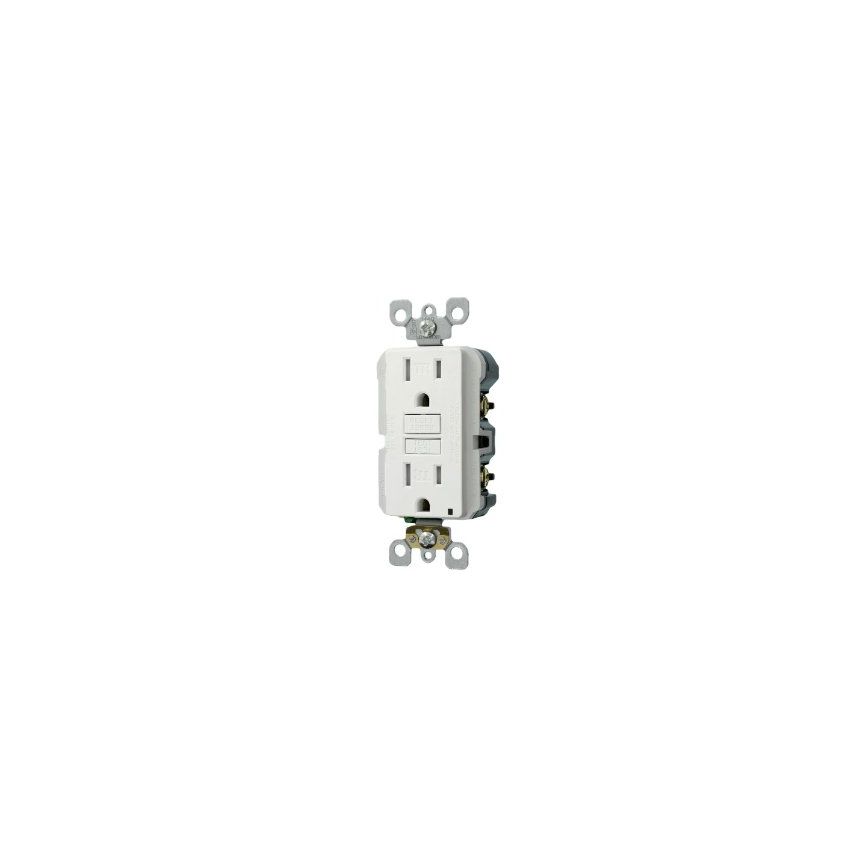 Leviton X7599-3W 15-Amp 125-Volt Tamper Resistant SmartLockPro Slim GFCI Receptacle, White