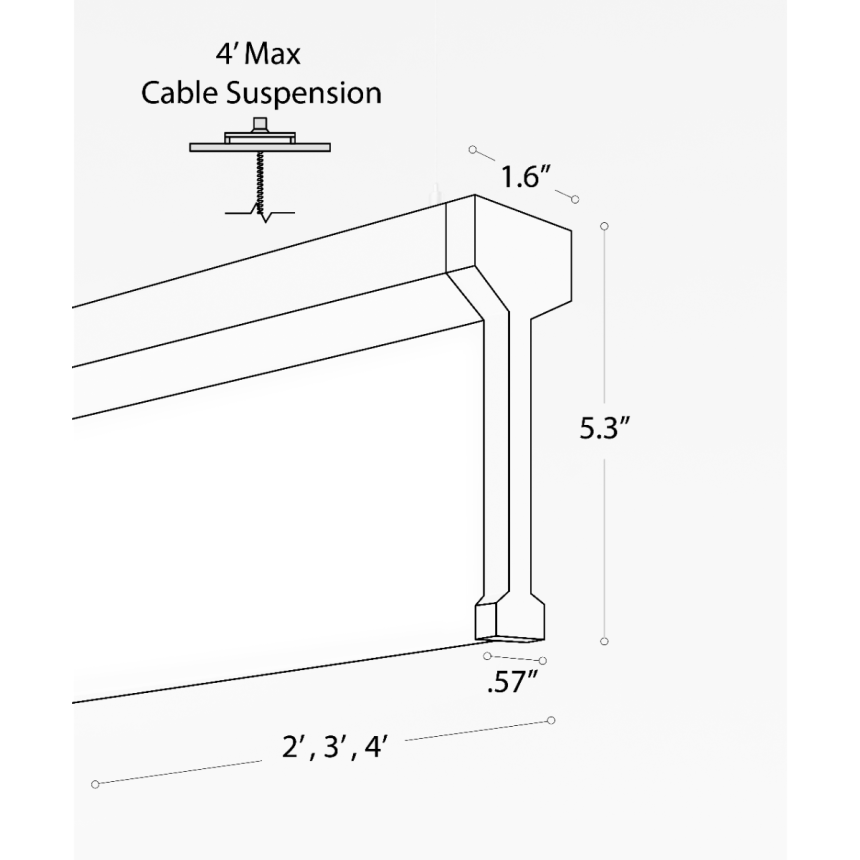 12139-P color temperature swtich vertical lens pendant light in a white finish and with a flushed, center panel lens