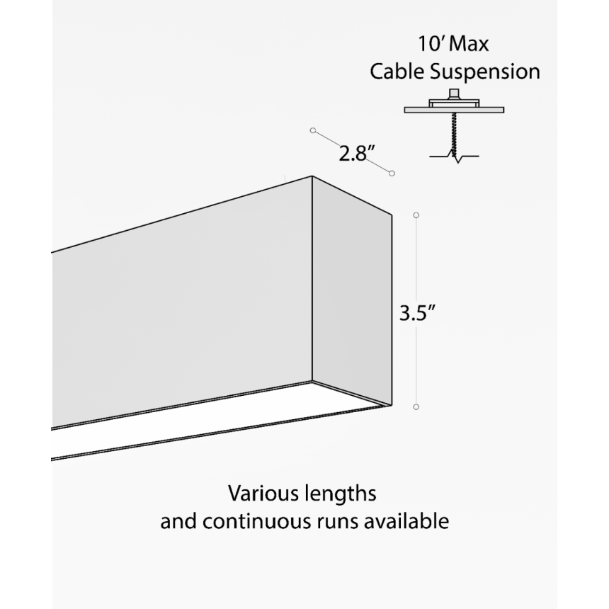 12180 3-inch color temperature/directional switch LED pendant light with black finish and flush, frosted acrylic lens.