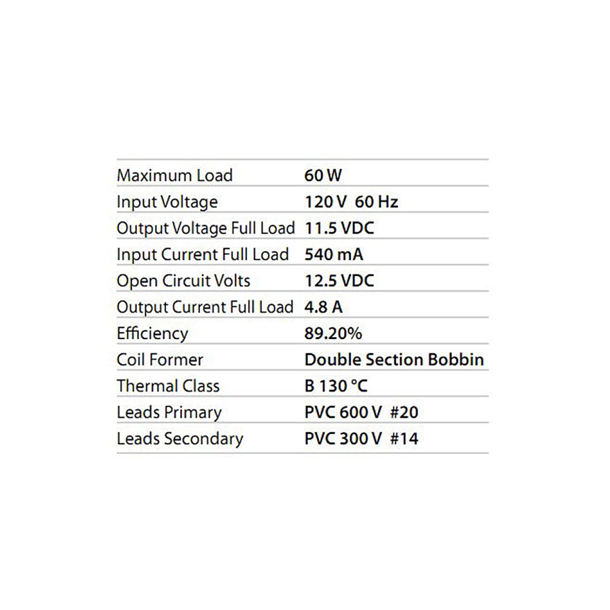 60W 12V DC Dimmable LED DC Magnetic Transformer Driver