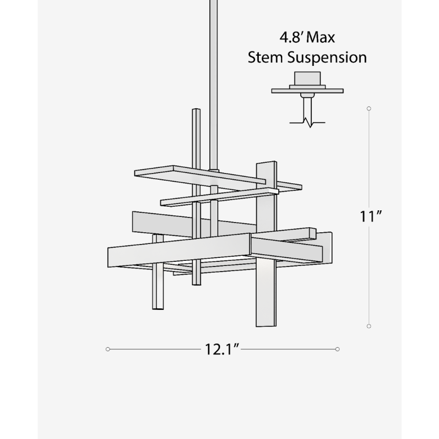 Planar 3000K Adjustable Small Pendant LED Light