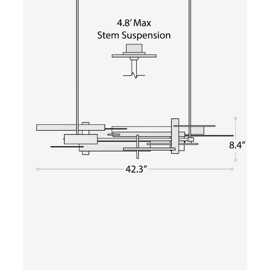 Planar 3000K Adjustable Horizontal Pendant LED Light