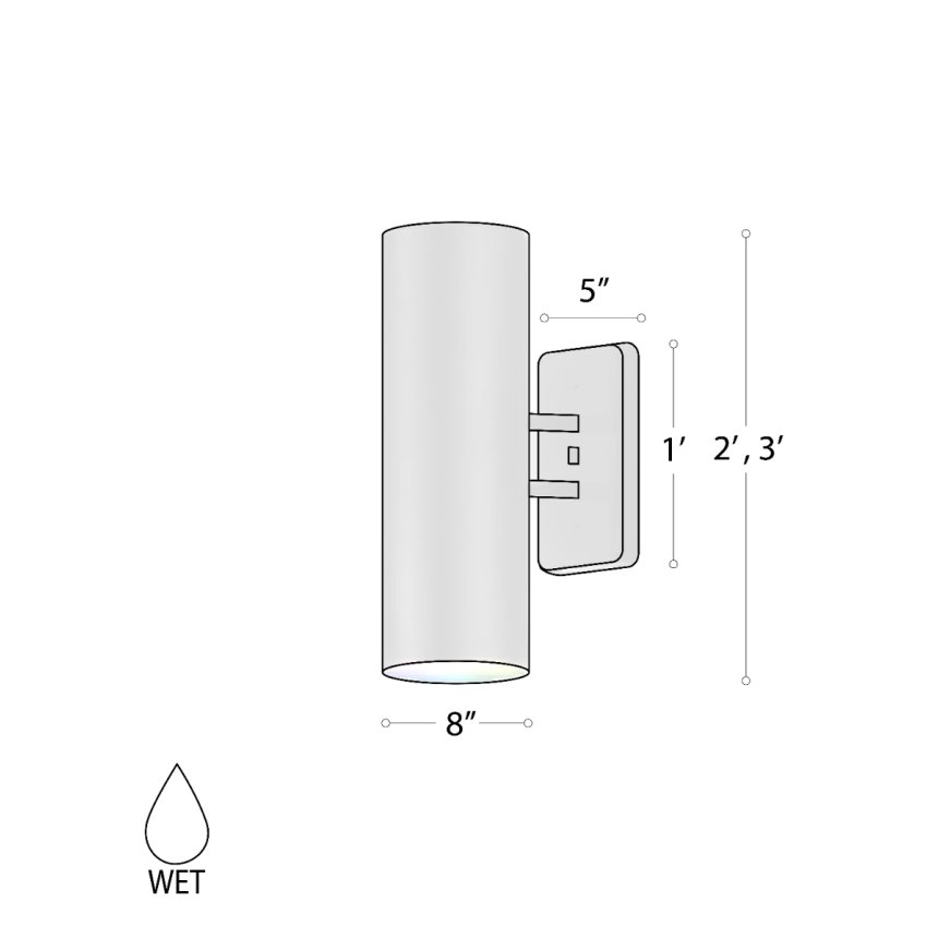 Alcon 11234 RGBW Color tunable wall light shown in a black finish.