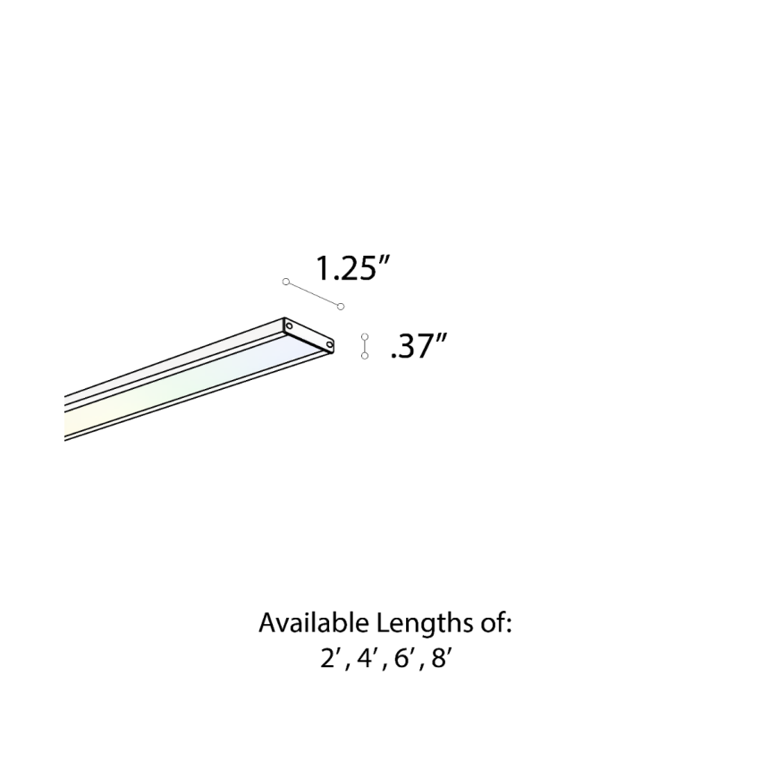 Alcon 14027 RGBW Color tunable linear surface light shown in a white finish.