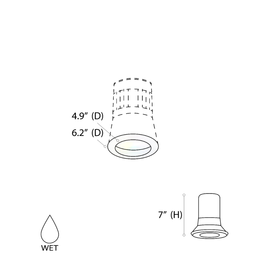 Alcon 14134-4 RGBW Color tunable recessed can light shown in a white finish.