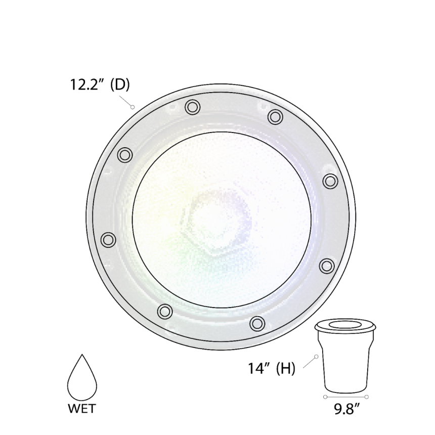 Alcon 9102 RGBW Color tunable in-ground can light shown in a dark bronze finish.