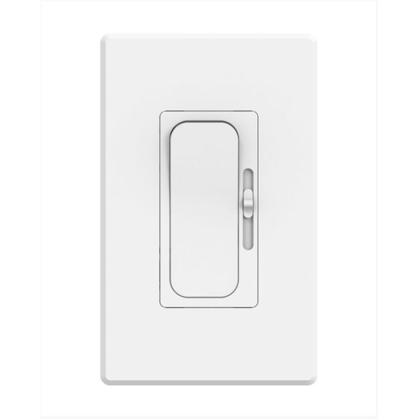 Product rendering of the 2102 decora-style dimmer switch by Alcon Lighting