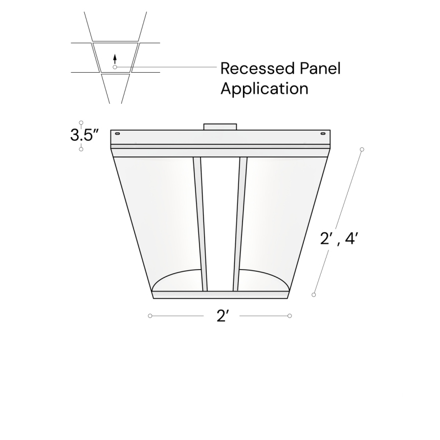 Alcon Lighting 14126-R LED recessed troffer panel light with a white finish.