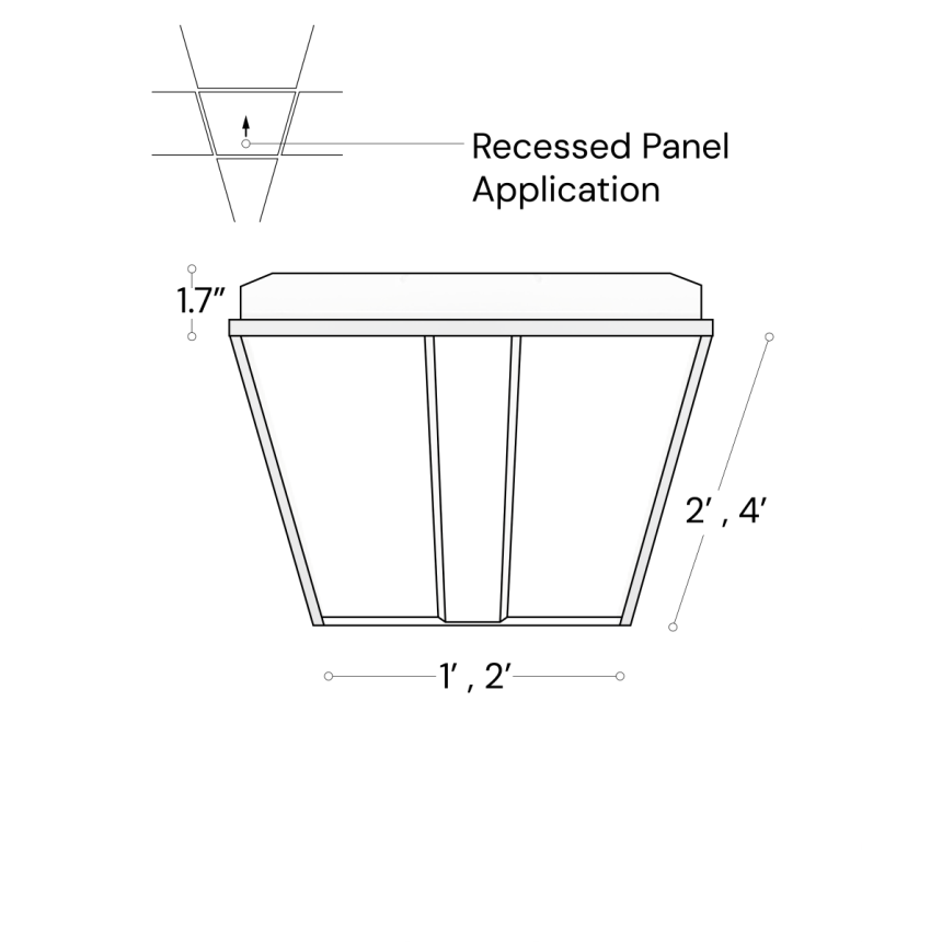 Alcon Lighting 14128-R LED 
recessed troffer panel light with a white finish.