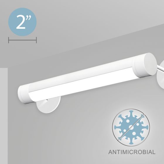 trolleybus mengen Gluren Alcon 12517-W Linear Antimicrobial LED Wall Light | Assembled in the U.S. |  Commercial-Grade